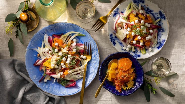 Winterse geitenkaassalade met gestoofd citrusfruit - 3840x2160px